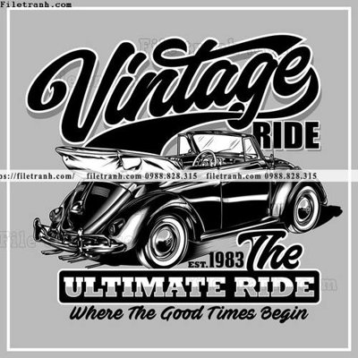 File ảnh vector hinh anh o to xe hoi co dien 1613 (gốc) in poster