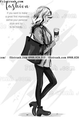 File tranh PSD vector hinh anh style thoi trang nu 1507 chất lượng cao