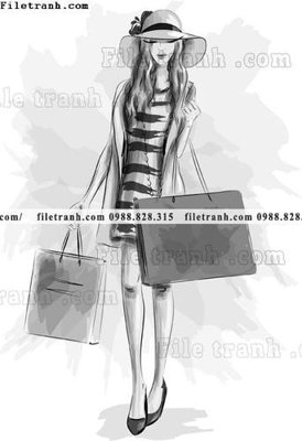 Tải file vector hinh anh style thoi trang nu 1537 (ảnh gốc) in tráng gương