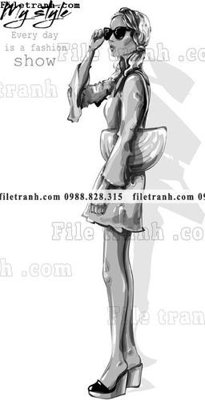 Tải file vector hinh anh style thoi trang nu 1584 (ảnh gốc) in tráng gương