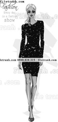 File gốc vector hinh anh style thoi trang nu 1594 (in mica) cắt laser