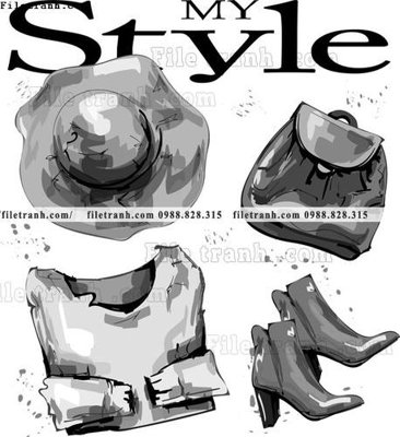 Tải file vector hinh anh style thoi trang nu 1604 (gốc) làm tranh treo tường