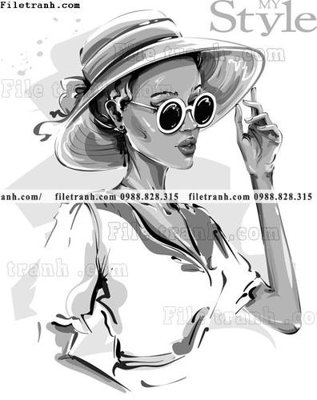 File gốc vector hinh anh thoi trang nu 1577 (in tráng gương) nghệ thuật