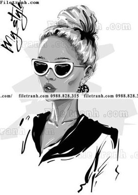 Tải file gốc vector hinh anh thoi trang nu 1580 (để in lụa)