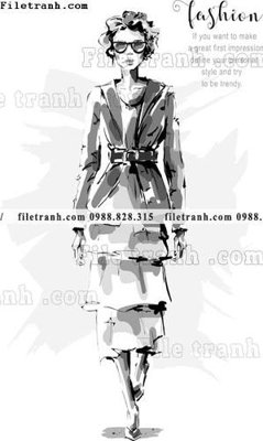 Ảnh gốc vector hinh anh thoi trang nu 1599 (siêu chi tiết) để in ấn