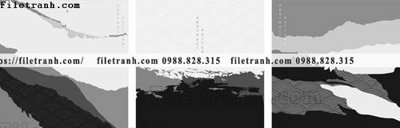 File tranh vector hoa van nhat ban don gian 1505 (bản gốc) treo phòng ăn