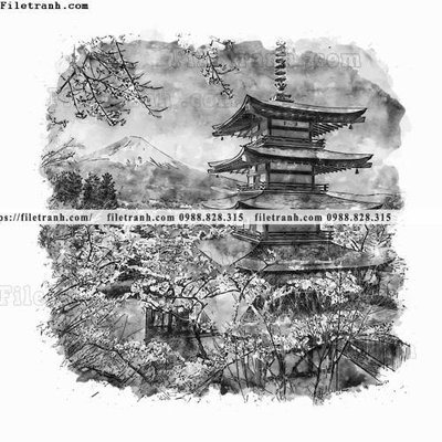 File tranh vector trang tri kien truc the gioi 1501 (bản gốc) in canvas