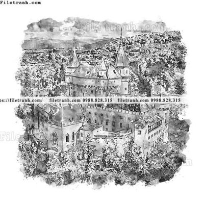 File tranh ảnh gốc vector trang tri kien truc the gioi 1567 dùng cho in khổ lớn