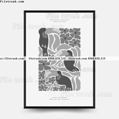 File gốc vector truu tuong ve hoa va cay 1501 (cho in 3D) độc đáo