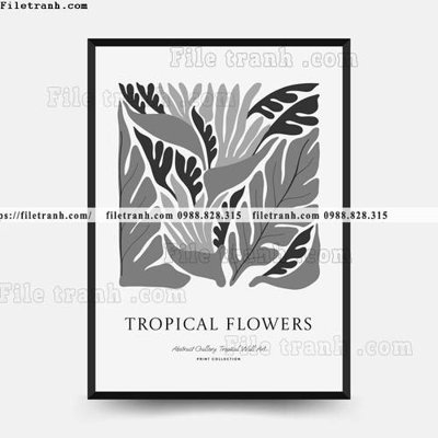 File ảnh vector truu tuong ve hoa va cay 1504 (gốc) in PP, decal