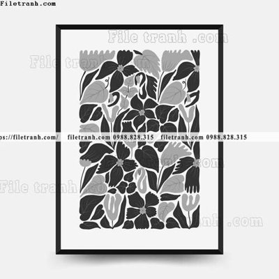 File gốc vector truu tuong ve hoa va cay 1540 (ảnh chi tiết) để in lụa