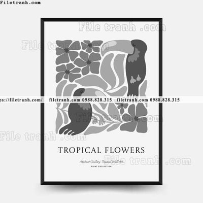 File tranh in mica vector truu tuong ve hoa va cay 1541 (độ phân giải cao)