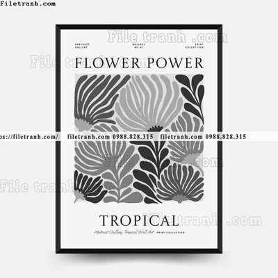 File gốc vector truu tuong ve hoa va cay 1559 (in lụa) tranh mã đáo