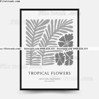 File gốc vector truu tuong ve hoa va cay 1571 (in tráng gương) ốp tường