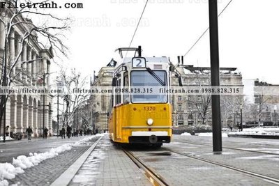 File in trần xe dien co dien duong pho 117 (file gốc) hoa văn 3D